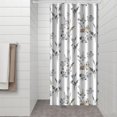 thumbnail image 3 of Wildflower and Bee Print Shower Curtain – Watercolor Botanical Rustic Style, 36x72 Inches, 3 of 5
