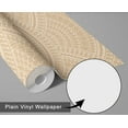 thumbnail image 6 of S4sassy Self-Stick Decorative Boho Wallpaper, Geometric Mandala Print Walls Paper, Vinyl Waterproof Contact Paper, Beige, 25"x120"inch Removable Renter Friendly Wall Covering For Bedroom, Dining room, 6 of 9