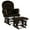 Brown, variant on Gymax Baby Nursery Relax Rocker Rocking Chair Glider & Ottoman Set w/ Cushion Grey+White