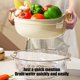 thumbnail image 4 of Fiudx Ofertas relámpago del día, solo en línea Cesta de drenaje transparente y espesada para lavabo de cocina, de gran capacidad, de plástico de doble capa, para el hogar, para almacenar arroz, 4 of 6