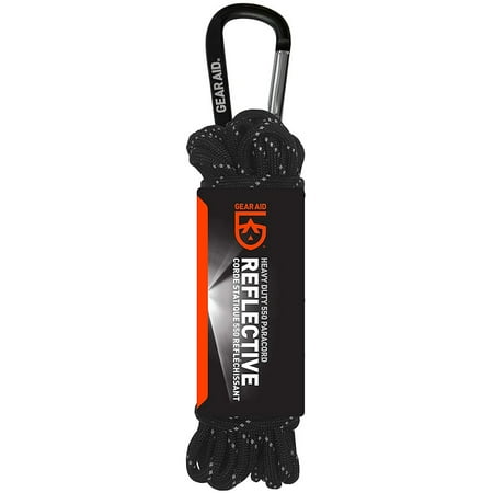 UPC: 0021563806731 | Gear Aid 550 Paracord 30 ft. Utility Line – Black/Reflective