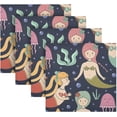 thumbnail image 5 of GZHJMY Funny Little Mermaids Napkins Table Decorations Napkin Set for Gift Giving, Dining, Parties 20 x 20in, 5 of 7