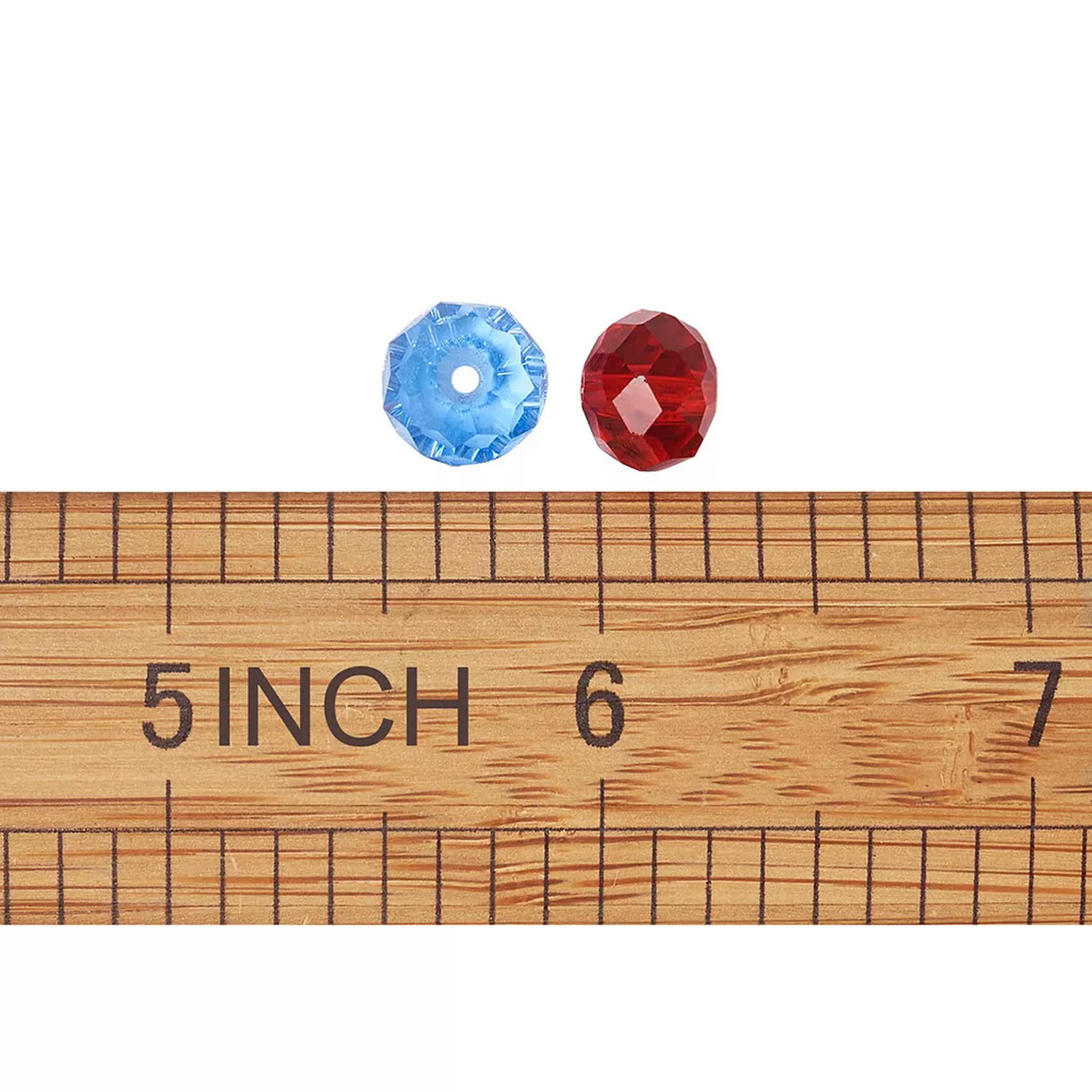 U8MO 200pcs 10mm Faceted Rondelle Transparent Glass Beads Loose Spacer Beads Crafting