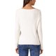 thumbnail image 3 of Suéteres de manga larga con cuello barco para mujer Inspire Chic, tops de punto casuales, color beige, 3 of 6