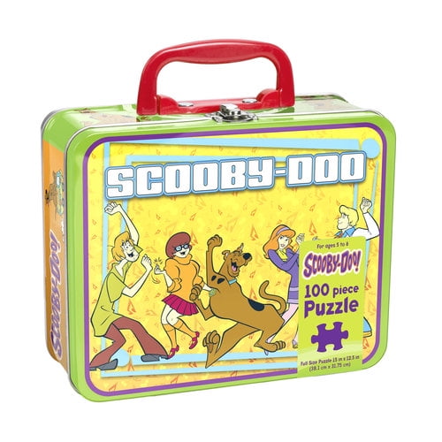 Scooby Doo Lunch Box with Puzzle Collectible Scooby Lunchbox Tin