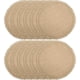 thumbnail image 1 of - Juego de 12 manteles individuales redondos y trenzs, para mesas de comedor, 38 cm, resistentes al calor, de yute, tela tejida natural para decoración, con borla (círculo de cordel), 1 of 3