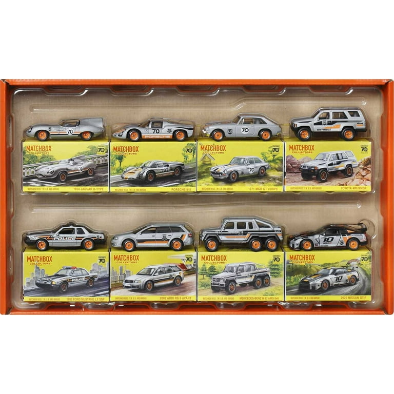 Matchbox Cars, Set of 8 Die-Cast Cars in 1:64 Scale with Matchbox