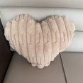 thumbnail image 3 of Hwkond Couch Pillows for Living Room And Winter Striped Cute Heart-shaped Plush Pillow Living Room Sofa Bedroom Pillow Soft Headboard Pillow,Khaki, 3 of 6
