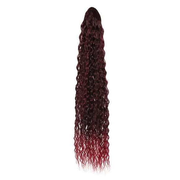 VOKE Hair Extensions Ponytail Drawstring Long Curls Real Natural Hair Braided Ponytail For Black Women Clip In Ponytail Hair Toner for Brassiness Hair Small Hair Rubber Bands Conditioner for Dry Hair