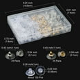 thumbnail image 3 of 200Pcs 3 Style Brass & Plastic Ear Nuts Clutch Earring Backs for Stablizing Heavy Post Earrings Platinum & Golden 10~11x10~11x6~7mm Hole: 0.8~1mm, 3 of 5