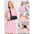 thumbnail image 4 of Pinspark Hospital Gowns Open Back for Women Bedridden Nightgowns Back Opening Short Sleeve Post Surgery Tear Away Adaptive Dresses, 4 of 6