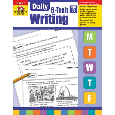 Evan-Moor Educational Publishers Daily 6-Trait Writing Book, Grade 3