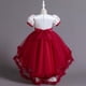 thumbnail image 5 of Vestido Para Niñas Ropa Para Niñas Bebés Vestidos Para Niños Vestido De Princesa Sin Mangas Vestido De Malla De Flores Borgoña Odeerbi LM103-5815, 5 of 5