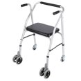 thumbnail image 4 of con ruedas y asiento, carrito de compras, resistente, plegable, estable, con bastón, con ruedas para abuelas y personas mayores Seis ruedas, 4 of 10