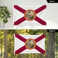 thumbnail image 6 of G128 Combo Pack: 6 Ft Tangle Free Aluminum Spinning Flagpole (Silver) & Florida FL State Flag 3x5 Ft, LiteWeave Pro Series Printed 150D Polyester, 4 Corner Brass Grommets | Pole with Flag Included, 6 of 9