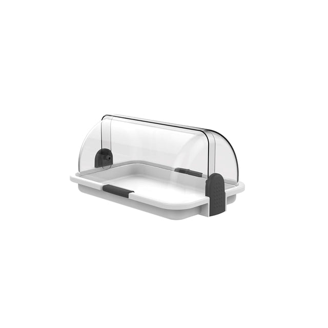 BIESSE - Caja multiusos pequeña de poliestireno/polipropileno, color blanco