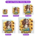 thumbnail image 5 of English Springer Spaniel Hello Summer Sunshine Sunflowers Spring Retro Vintage Cutout Transfer Sticker Springers Dog Lover Gifts Transparent Decal Art Decor - 00008, 5 of 5