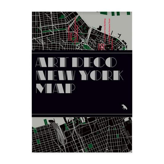 Blue Crow Media Architecture Maps Art Deco New York Map: Guide to Art Deco Architecture in New York City, (Paperback)