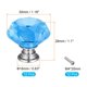thumbnail image 2 of Paquete de 12 perillas de cristal de 30mm en forma de diamante azul claro, 2 of 5