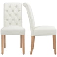 thumbnail image 6 of Yaheetech 2pcs Classic Fabric Upholstered Tufted Dining Chairs for Home and Restaurants, Beige, 6 of 8