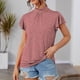thumbnail image 1 of Fiudx Ofertas Flash Del Día Blusa de Manga Corta con Volantes Sólidos, Informal, Cómoda Ya La Moda para Mujer, 1 of 4