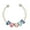 Blue & Pink, variant on Open Ring Adjustable Fine Workmanship Anxiety Relief with Enamel Bead Opening Decoration Accessory Unisex Stacking Spinning Ring for Daily Wear