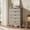 Grey, variant on Litake Fluted Dresser for Bedroom with 5 Deep Drawers, 47.2 in Tall Chest of Drawers, Curved Profile Design, Modern Wooden Dresser, for Living Room, Kids Room, Hallway, Black