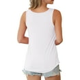 thumbnail image 5 of WTXUE Womens Tank Tops Sleeveless Criss Cross Casual Tank Tops Loose Fitting T Shirts Summer Tees Shirts Tunic Tops Basic Blouse V Neck Criss Cross Shirts Loose Casual Blouses White M, 5 of 8
