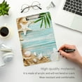 thumbnail image 4 of FMSHPON Beach Starfish Ocean Blue Wooden Clipboard Hardboard Wood Nursing Clip Board and Pull for Standard A4 Letter 13x9 inches, 4 of 7