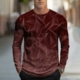 thumbnail image 2 of Xzbqbs Shirts for Men Long Sleeve Crewneck Pullover Fashion Print Graphic Tee Shirts Casual Loose Outfits Lightweight Shirts, 2 of 5