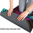 thumbnail image 3 of Colorful Neon Butterfly Pattern Hot Yoga Mat Towel Non Slip for Hot Yoga - Quick-Drying Yoga Mat Cover with 4 Corner Pockets with Travel Bag - Hot Yoga Towel Non Slip 74"x26", 3 of 6