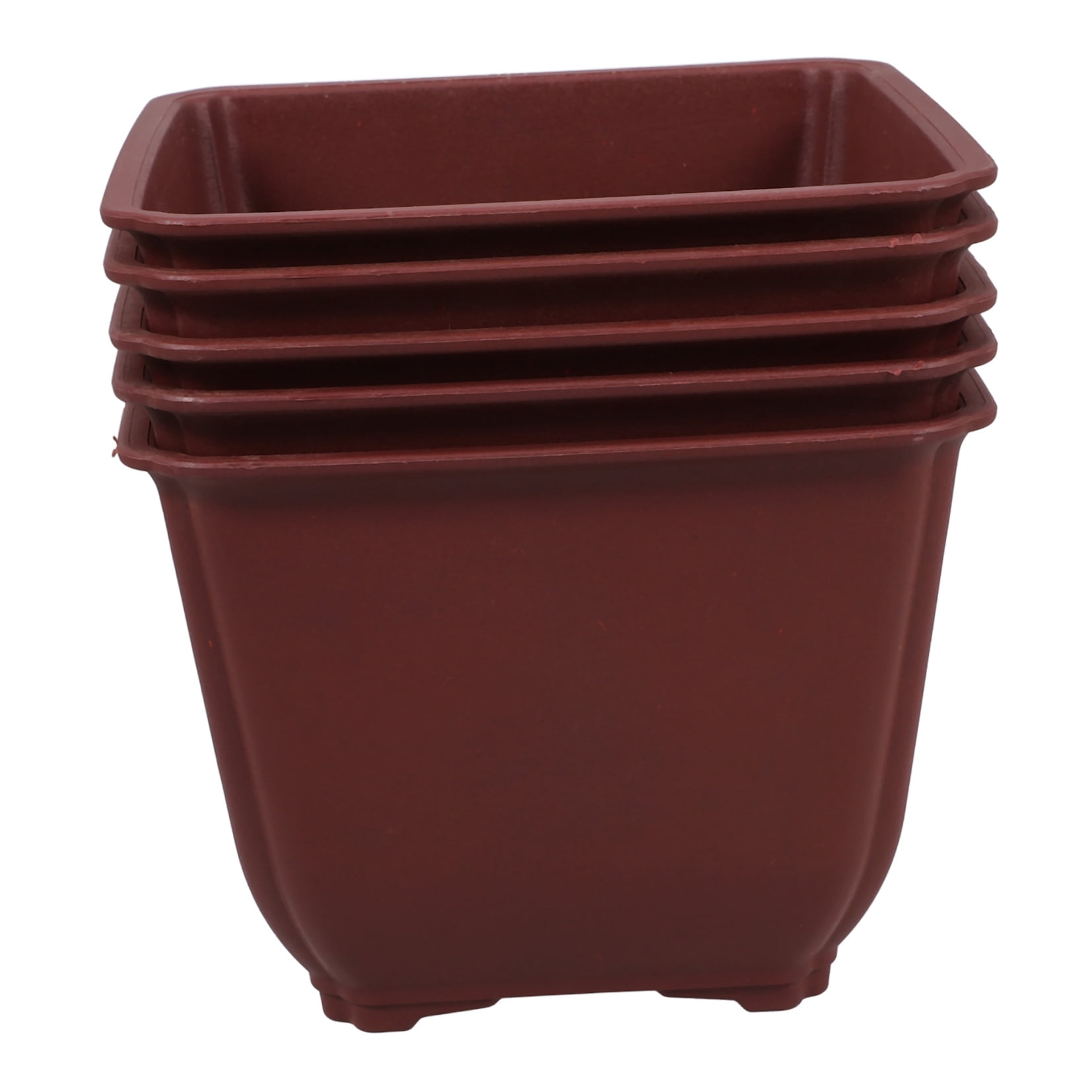 SEWCHICS Flower Pot For Indoor Use Dark Red 5Pcs 12.0x6.0x4.7In