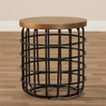 thumbnail image 3 of Baxton Studio Table d'Appoint en Bois Vieilli Style Industriel Rustique Antique Noir Texturé, 3 of 3