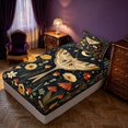 thumbnail image 5 of Homewish Boho Moth Twin Sheets, Hippie Flower Mushroom Bedding, 3pcs, 1 Flat Sheet, 1 Fitted Sheet and 1 Pillowcase, 5 of 6