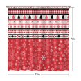 thumbnail image 5 of Shower Curtain for Bathroom Red Christmas Bathroom Curtain Waterproof Simple Shower Curtain Hooks Included,72x72Inch, 5 of 5