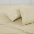 thumbnail image 2 of Pillowcases 2 Pack Standard/Queen Embroidered Super Soft Brushed Microfiber Solid - Beige, 2 of 8