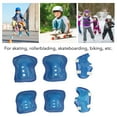 thumbnail image 4 of Genouillères et Coudières de Patinage pour Enfants, Ensemble d'Équipement de Protection de Cyclisme pour Enfants Multifonction 6 Pcs pour Planche à Roulettes, Bleu, Rouge, Noir, 4 of 8