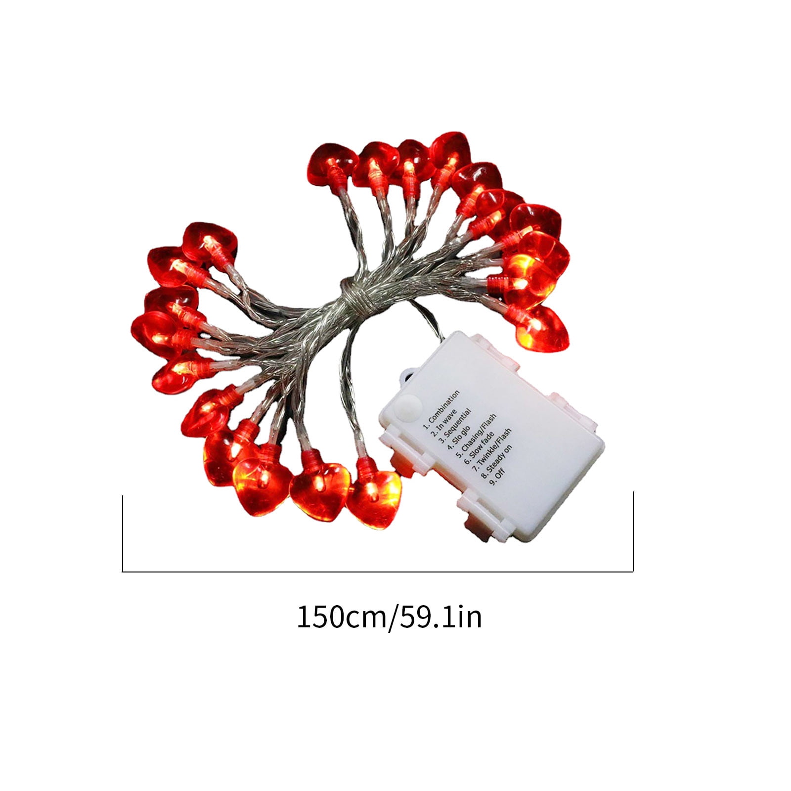 Qepwscx Lights String With Remote Outdoor String Light Red Love 
