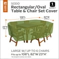 thumbnail image 2 of Classic Accessories Sodo Rectangular/Oval Patio Table & Chair Set Cover - Tough and Weather Resistant Patio Set Cover, Large, 2 of 14
