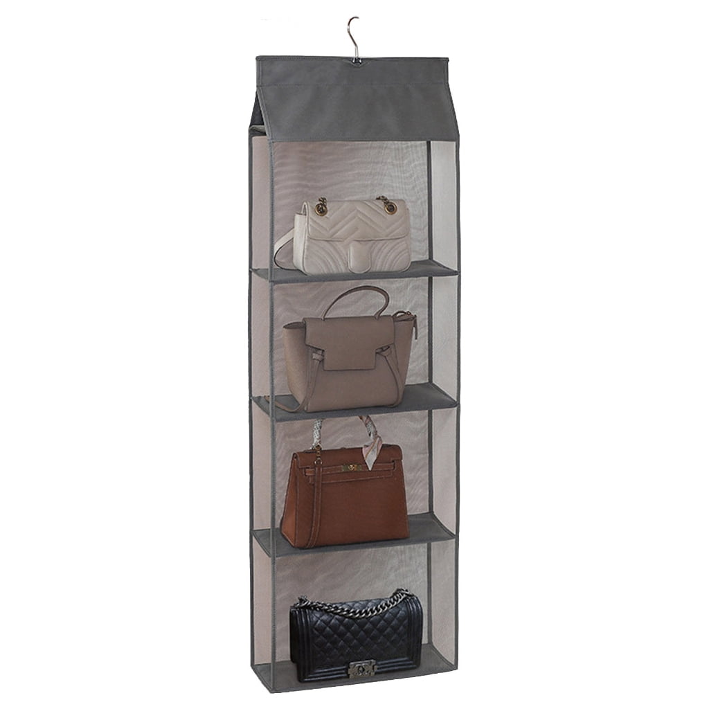 Bag Storage Holder 2/3/4 Tier Clear Hanging Shelf Accessory Household for Crossbody Bag Handbag