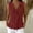 *Red, variant on ClodeEU Women's Sleeveless V Neck Tie Button Top with Ruffle Trim, Solid Color Casual Summer Blouse Army Green,Women's Plus L