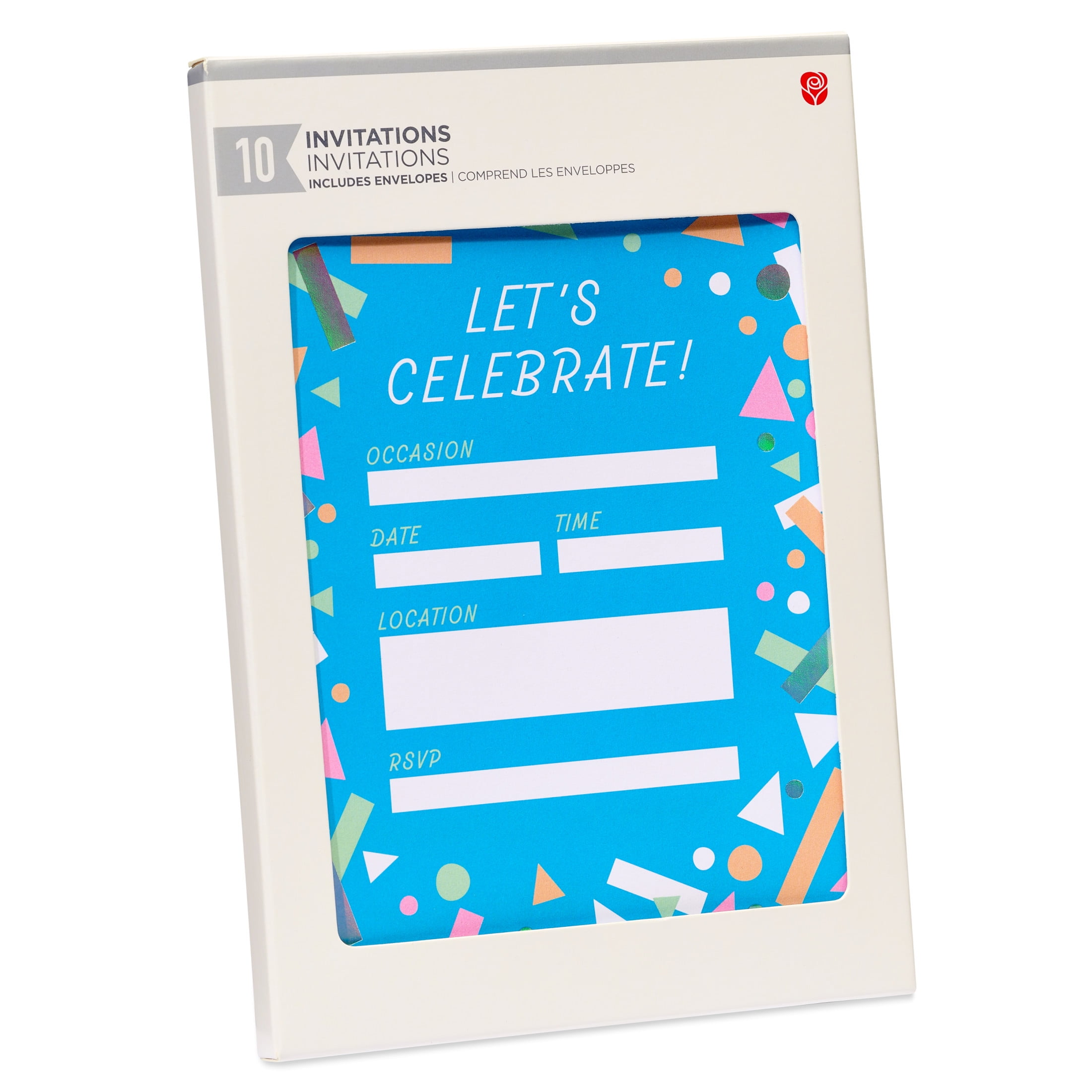 American Greetings Stationery Party Invitations, Confetti (10-Count)