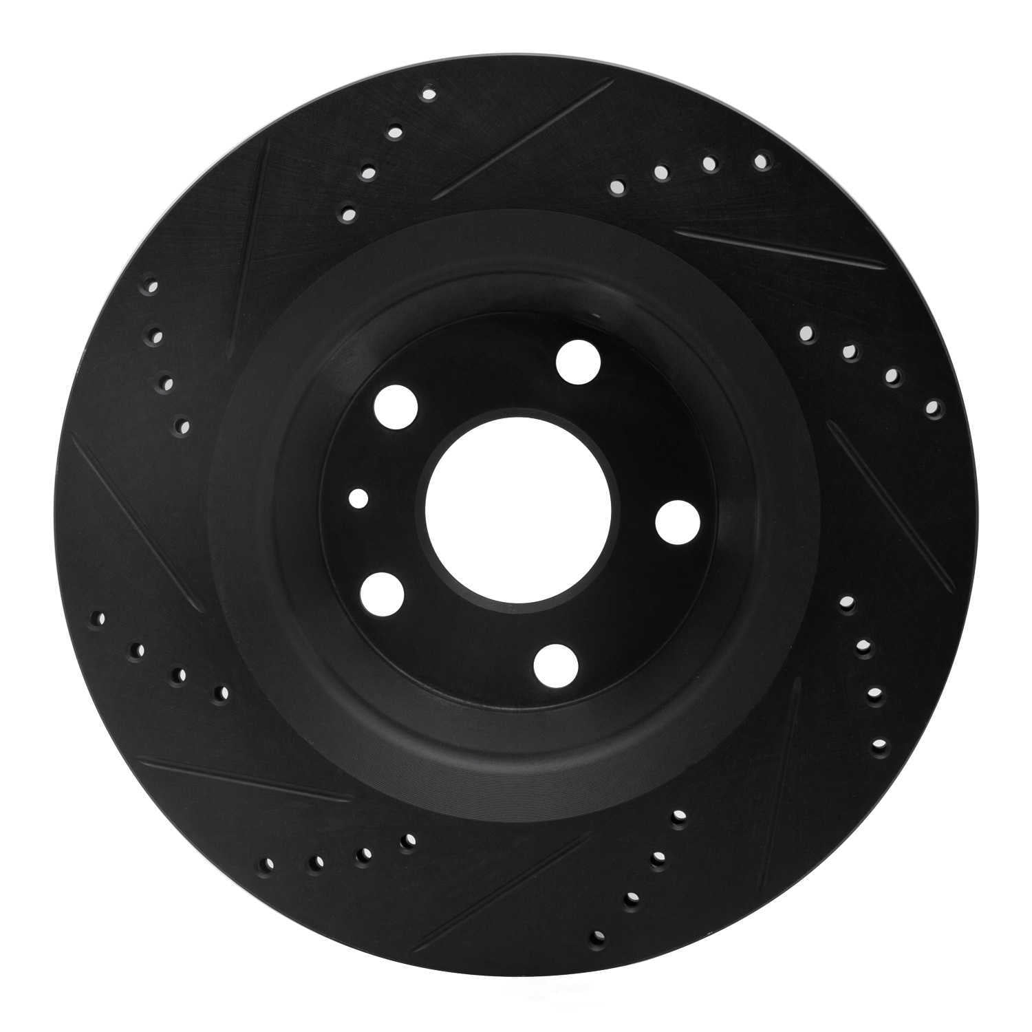Dynamic Friction Company 633-73055R DFC Brake Rotor - Drilled And Slotted - Black