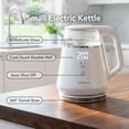 thumbnail image 4 of OVENTE 1L Small Electric Kettle with 5 Temperature Preset, Digital Display, 5Hr Keep Warm, Auto Shut-Off, Double-Wall Cool Touch Exterior, Borosilicate Glass,1500W BPA Free Water Boiler, White KD95W, 4 of 8