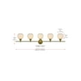 thumbnail image 3 of Living District Collier 5 Light Satin Gold and Frosted White Glass Wall Sconce, 3 of 8
