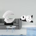 thumbnail image 2 of Estatua de panda ondulado, figura abstracta de resina, moderna y bonita, adorno para reloj de pared, obra de arte delicada, práctica y resistente, dec, 2 of 8