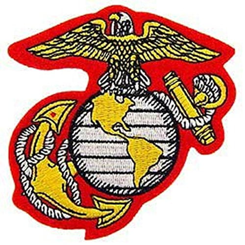 USMC Marine Embroidery Iron On Patch - Globe Eagle & Anchor Crest ...