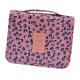 thumbnail image 4 of Neceser de viaje de gran capacidad con gancho para colgar, diseño de leopardo rosa, como se describe., 4 of 6