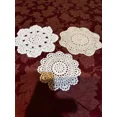 thumbnail image 2 of Set Of 3 Vintage Hand Crochet Doilies Quite Beautiful! Measured 8,5,&6 Rounds, 2 of 7