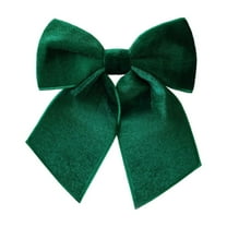 Christmas Pre-Tied Wreath Bow Decoration - Beige/Red/Green Polyester Bow for Xmas Tree/Garland/Door/Outdoor Winter Holiday Decor(9.84")